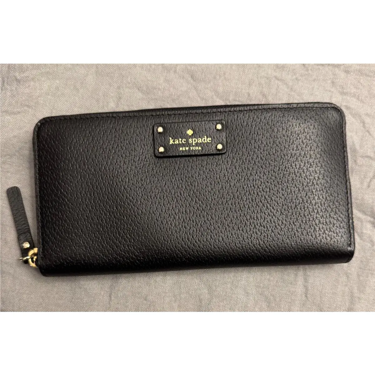 Kate Spade Grove Street Neda Wlru 2820 Black Zip Around Wallet