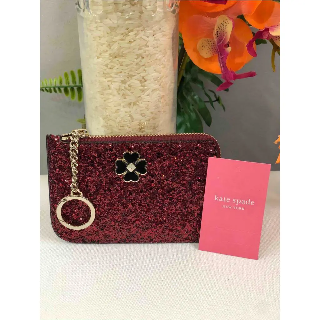 Kate Spade Medium L-zip Card Holder in Odette Glitter WLRU5803