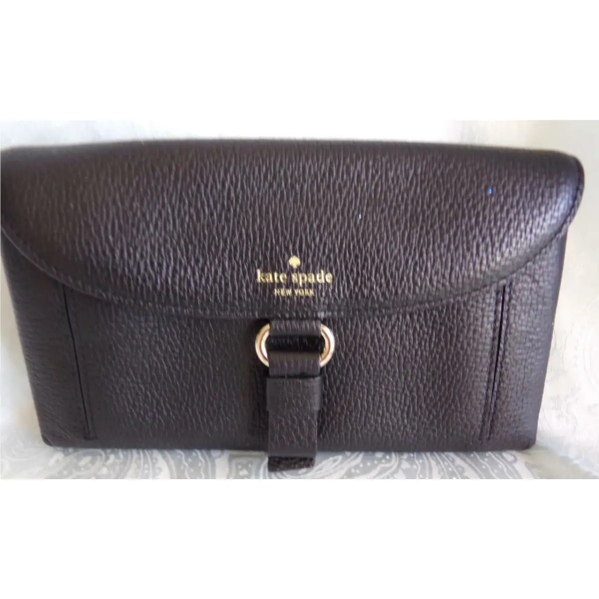 Kate Spade Clarke Street Jaimie Wallet in Rich Black Leather--rare Find