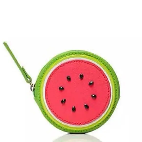 Kate Spade New York “make A Splash” Watermelon Coin Purse Pink Black Green