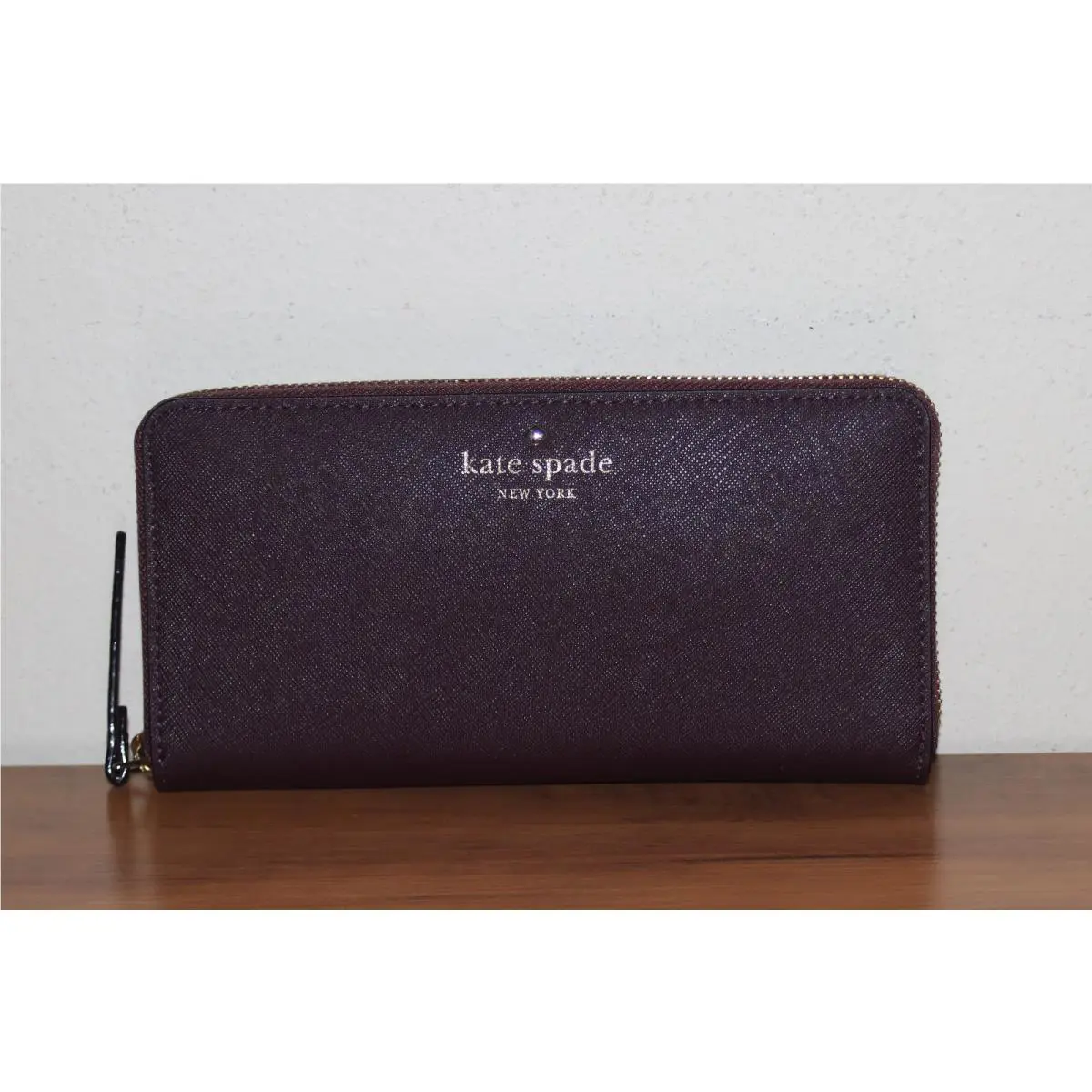 Kate Spade York Mahogany Lacey Mikas Pond Zip Around Wallet