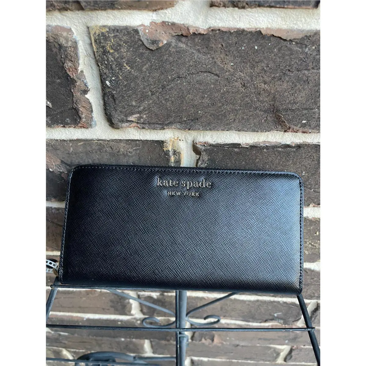 Kate Spade Zip Around Continental Wallet Black