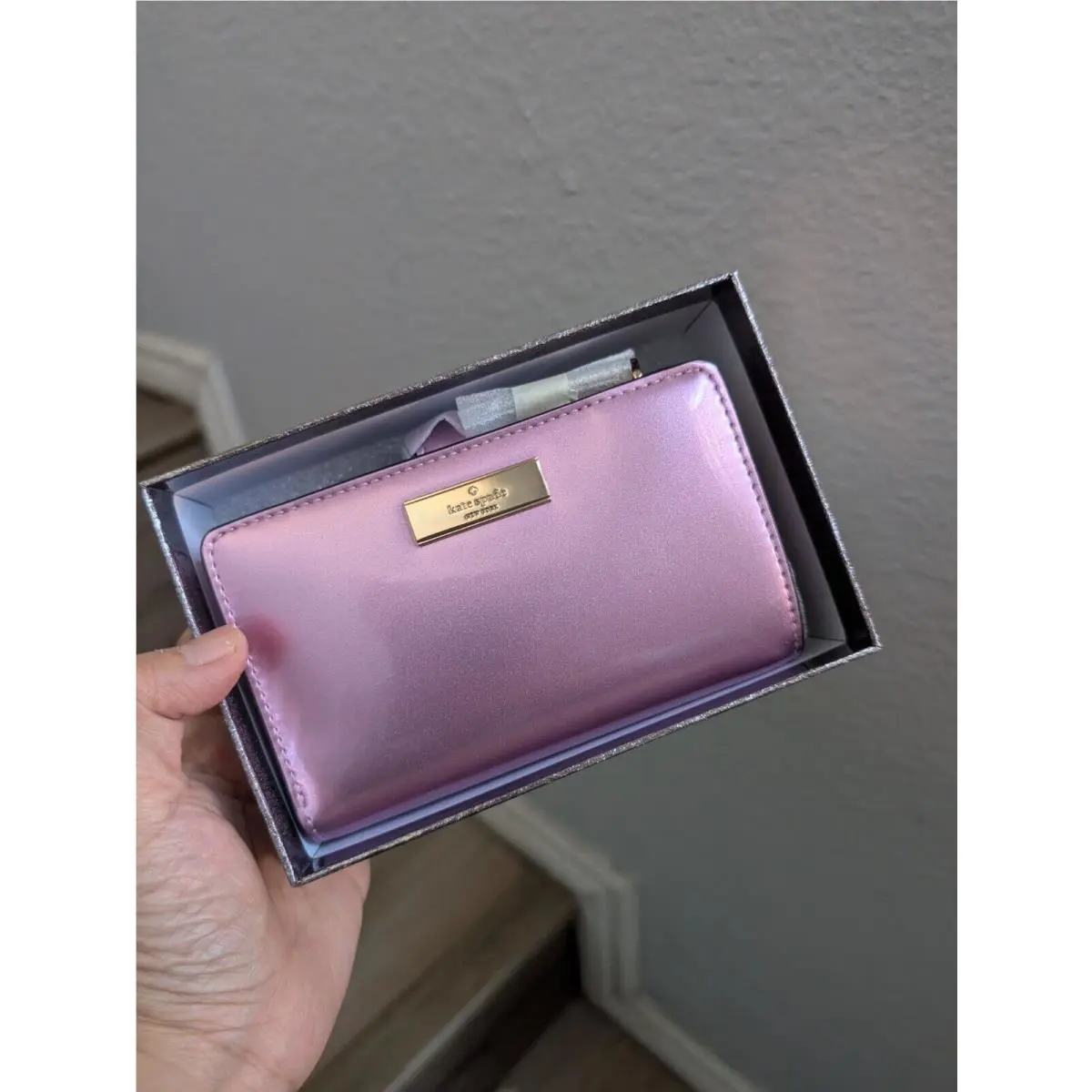 Kate Spade KJ014 Kenzie Boxed Medium Compact Wallet In Quartz Pink