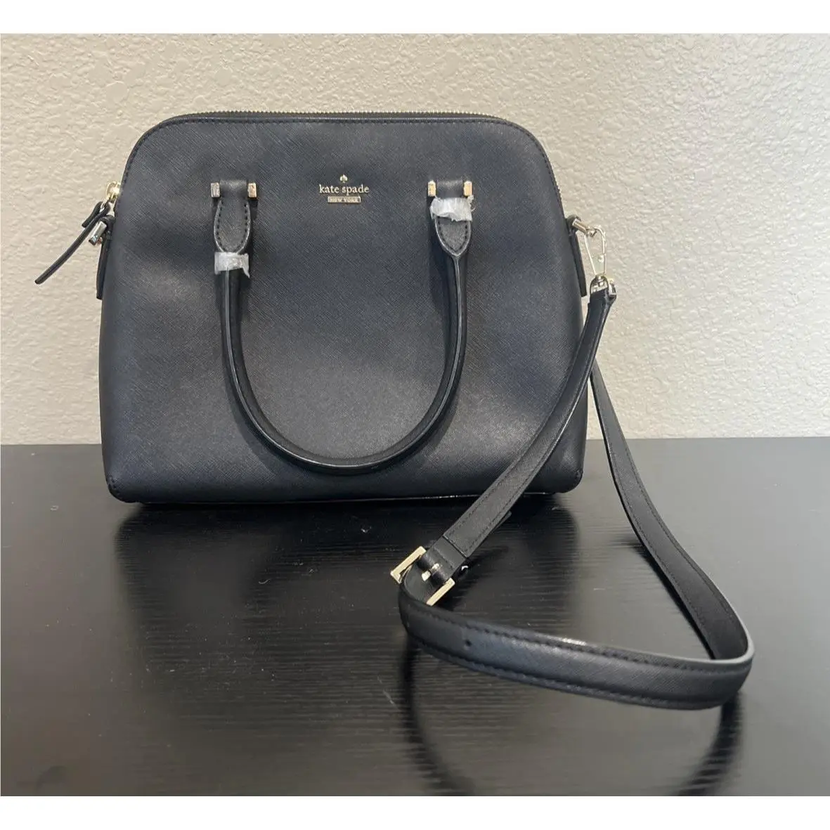 Kate Spade Cameron Street Saffiano Leather Crossbody Bag Maise Black Read