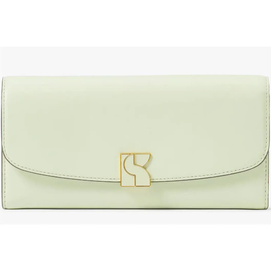 Kate Spade Dakota Flap Continental Wallet Light Green Leather KH166