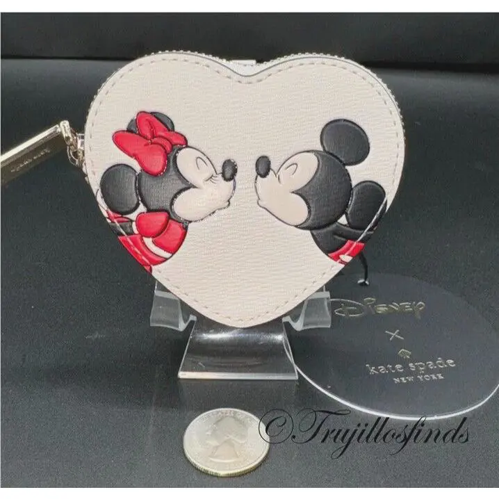 Kate Spade X Disney Minnie Mickey 3D Coin Purse Case KG657 New