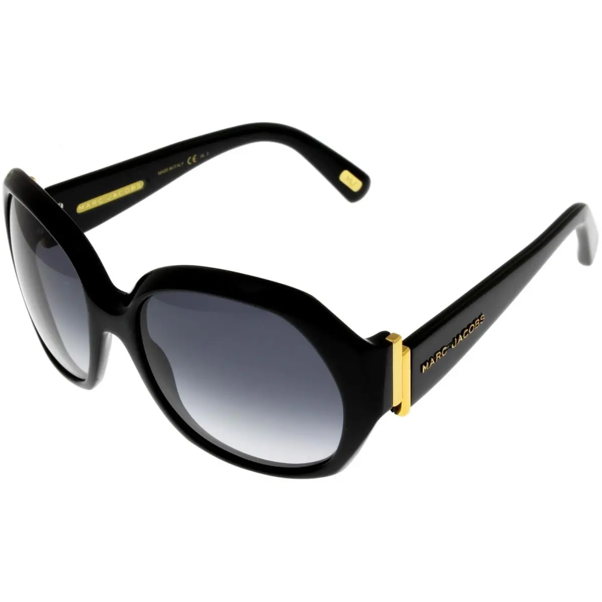 Marc Jacobs Sunglasses Women Shiny Black Rectangular MJ302/S 807JJ