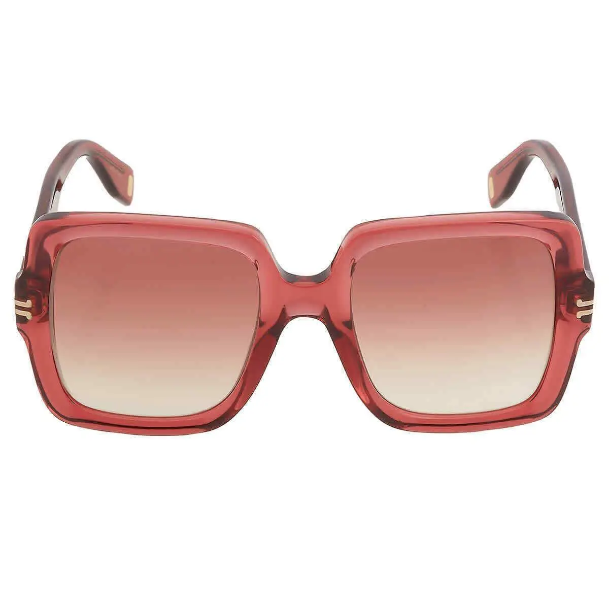 Marc Jacobs 1034/s Lhf 51mm Burgundy Brown Gradient Women Square Sunglasses - Frame: Pink, Lens: Brown gradient