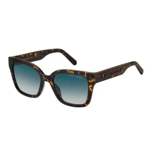 Marc Jacobs MARC-658S 0086/08 Havana/blue Shaded Square Women`s Sunglasses