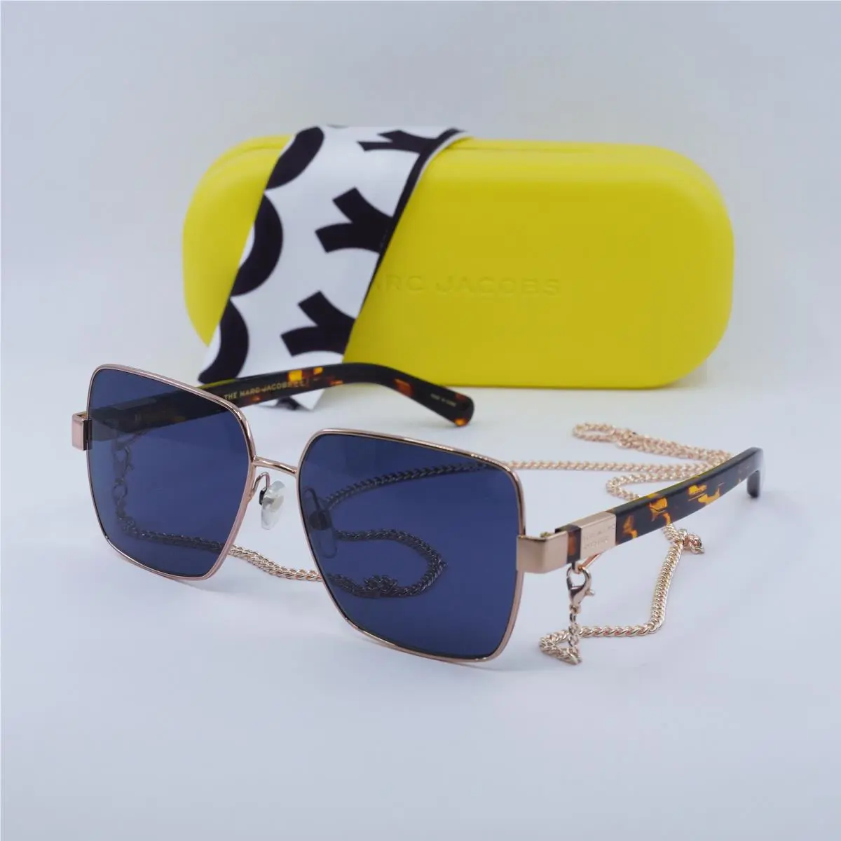 Marc Jacobs Marc 495/S 0DDB KU Gold Copper with Gold Chain/blue Avio