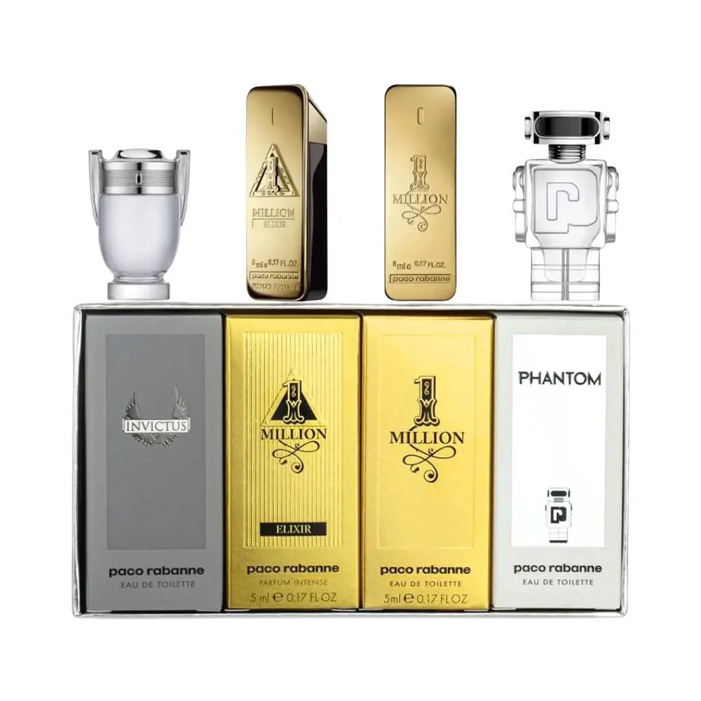 Men`s Cologne Set 4-PC Mini 0.17oz ea by Paco Rabanne
