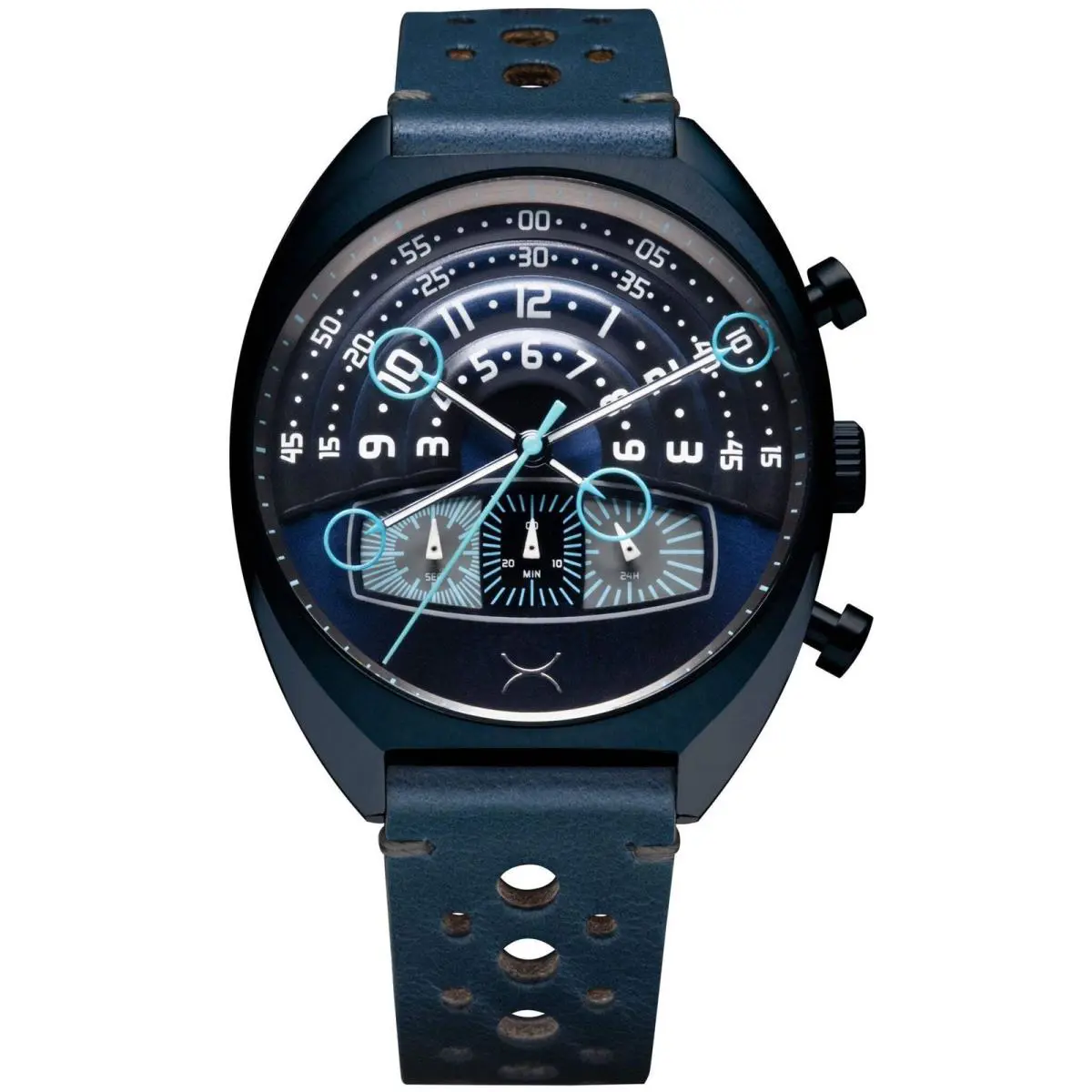 Halograph Iii Chrono Deep Blue Watch by Xeric