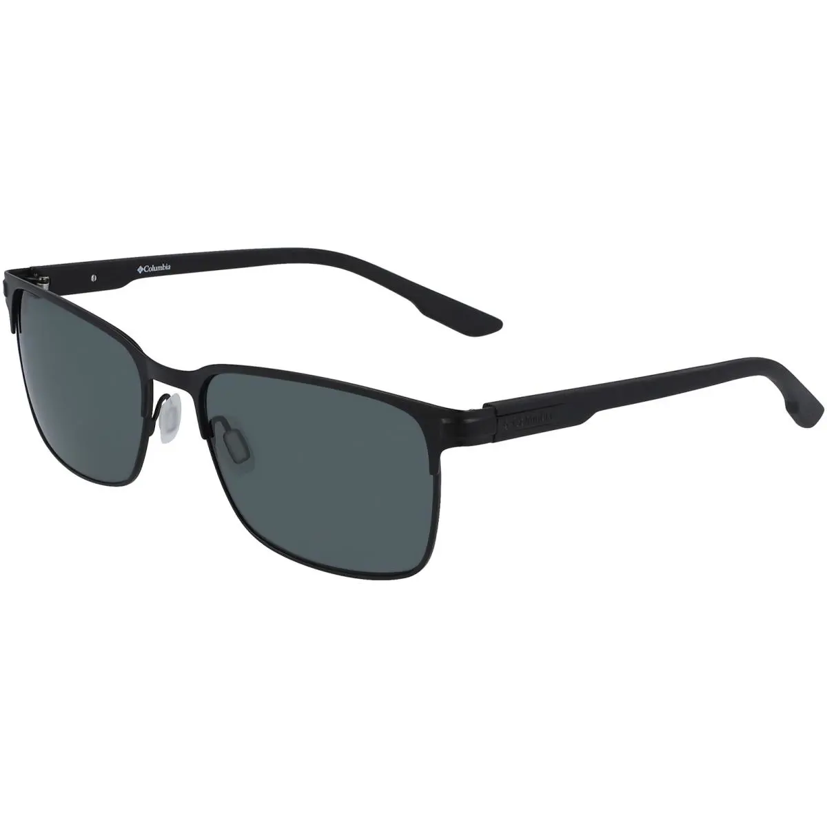 Columbia Pike Lake Men`s Metal Brow-line Sunglasses - C115S Matte Black/Smoke (002)