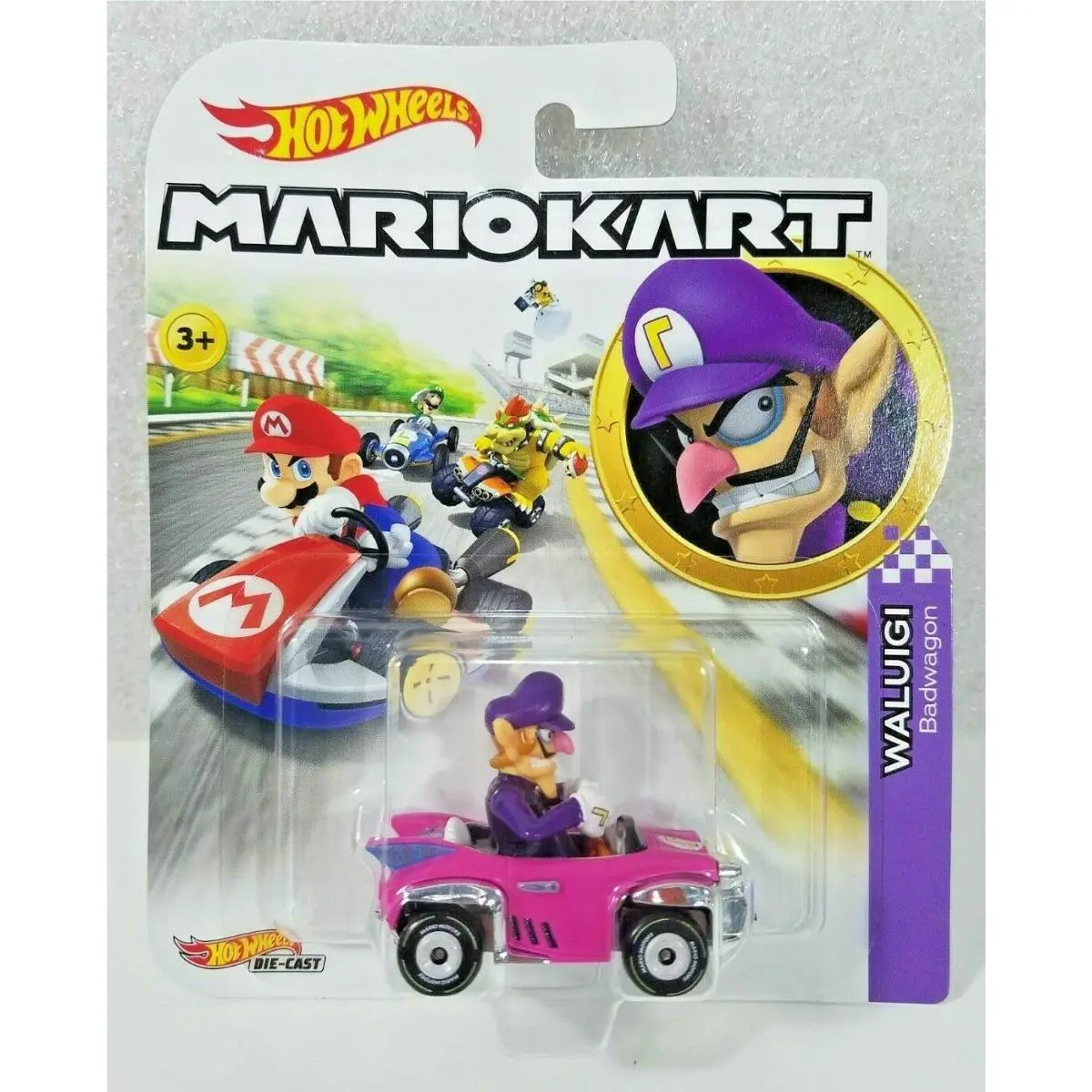 Mario Hot Wheels Mariokart Kart Diecast Car Choose 2020 2021 2022 2023 2024 2026 GJH54, WALUIGI Badwagon