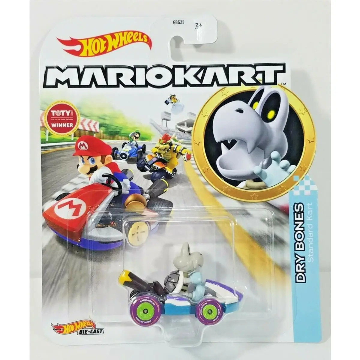 Mario Hot Wheels Mariokart Kart Diecast Car Choose 2020 2021 2022 2023 2024 2026 GJH59, DRY BONES Standard Kart