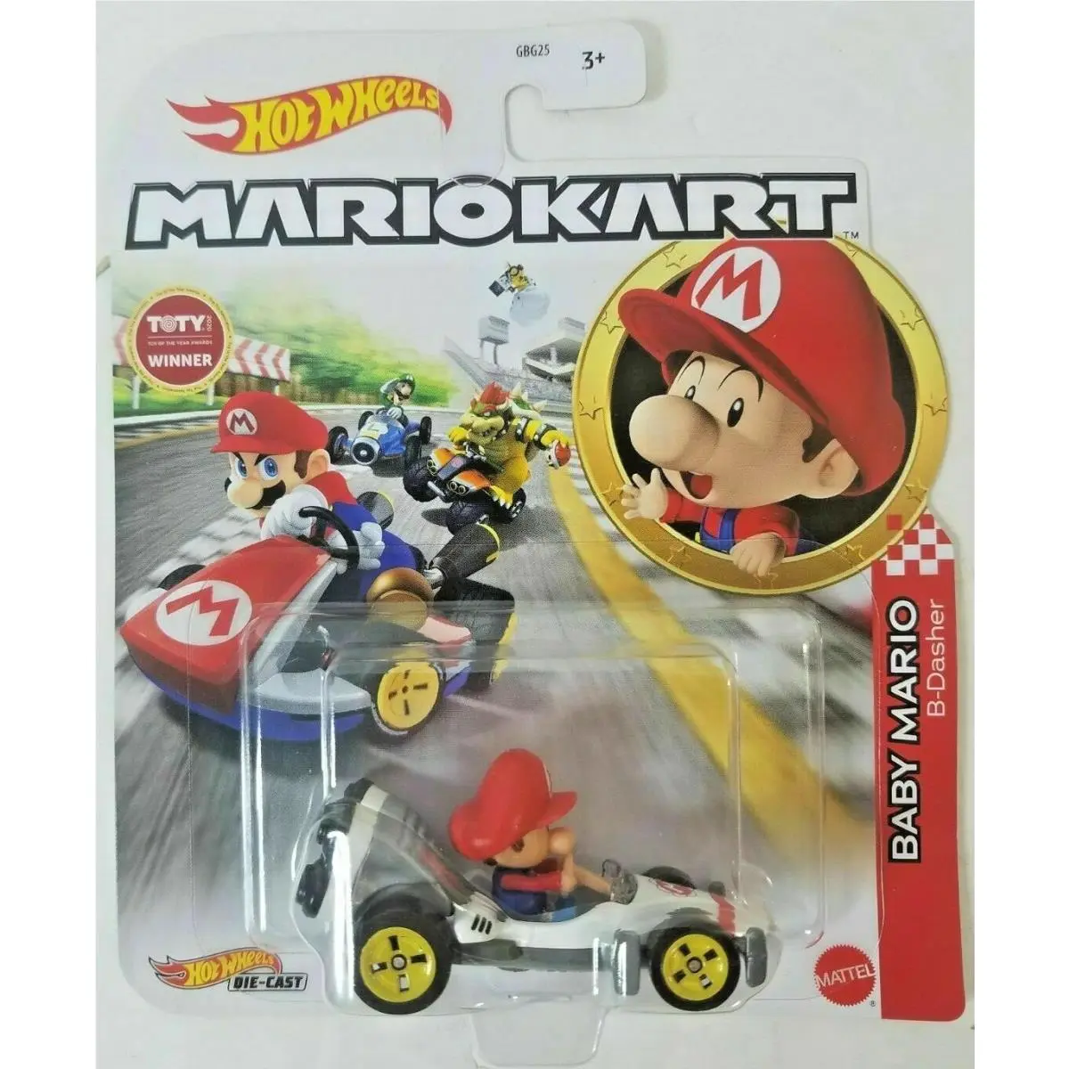 Mario Hot Wheels Mariokart Kart Diecast Car Choose 2020 2021 2022 2023 2024 2026 GRN12, BABY MARIO B-Dasher