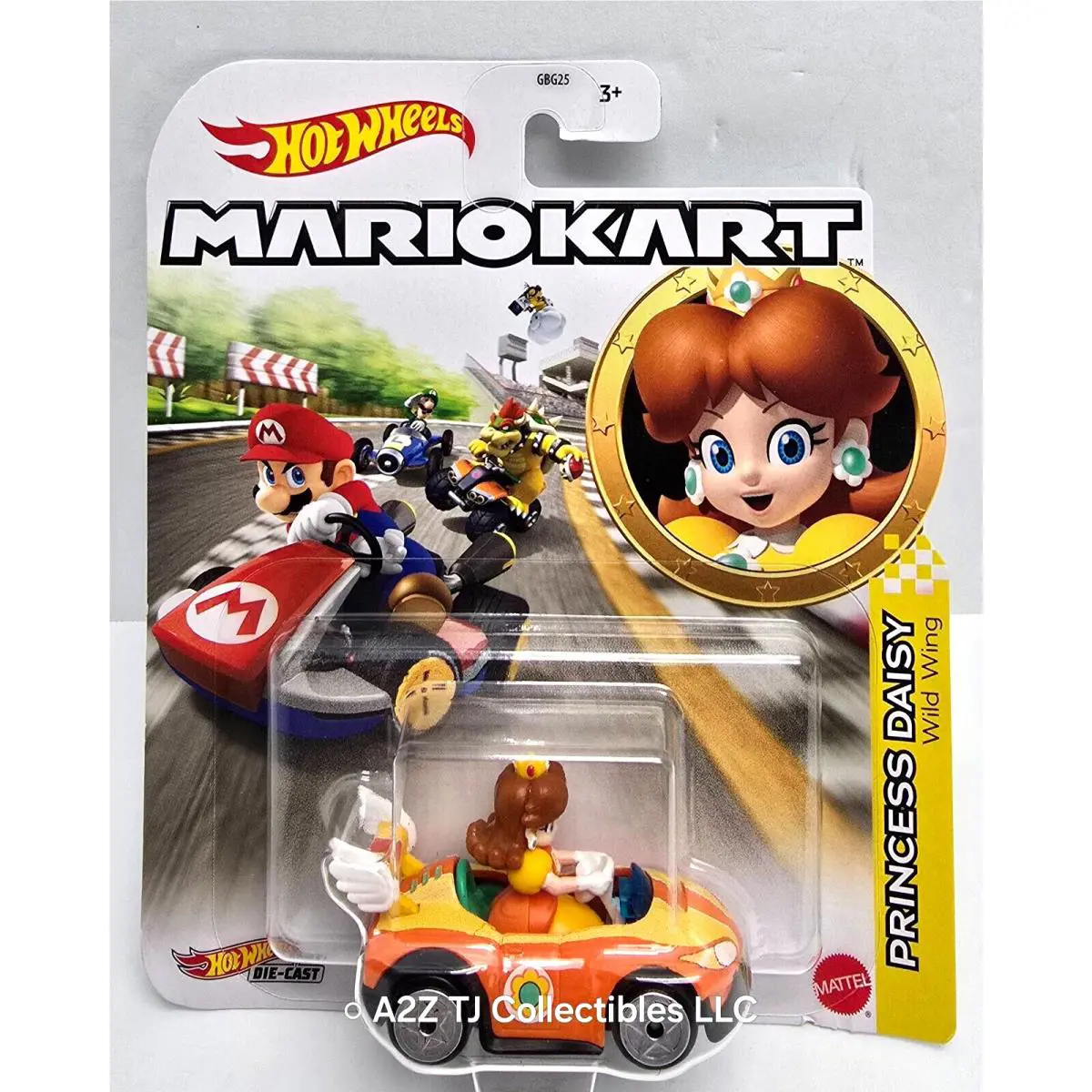 Mario Hot Wheels Mariokart Kart Diecast Car Choose 2020 2021 2022 2023 2024 2026 GRN14 PRINCESS DAISY Wild Wing (Black)