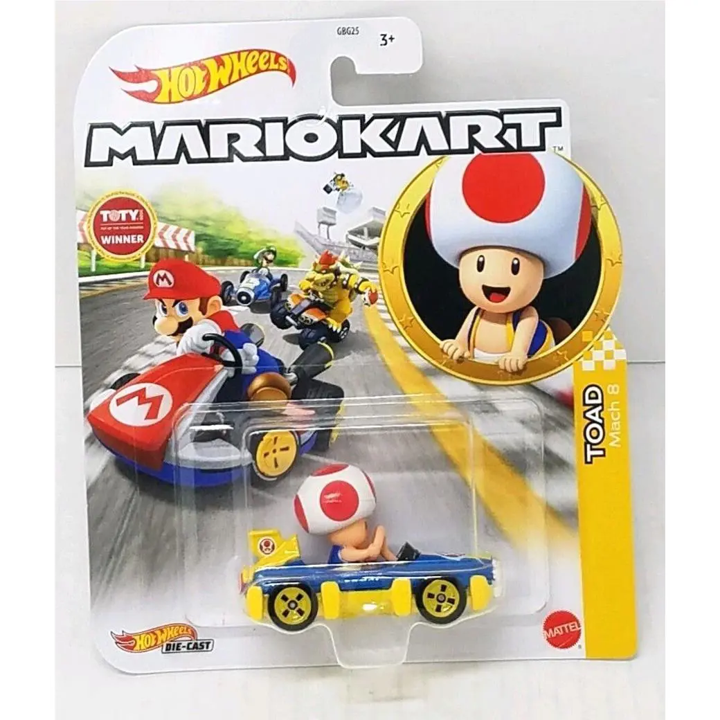 Mario Hot Wheels Mariokart Kart Diecast Car Choose 2020 2021 2022 2023 2024 2026 HDB35, TOAD Mach 8