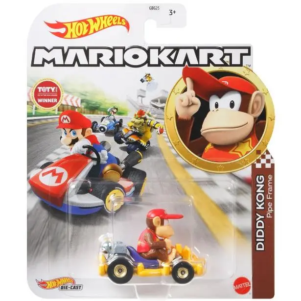 Mario Hot Wheels Mariokart Kart Diecast Car Choose 2020 2021 2022 2023 2024 2026 GRN15, DIDDY KONG Pipe Frame