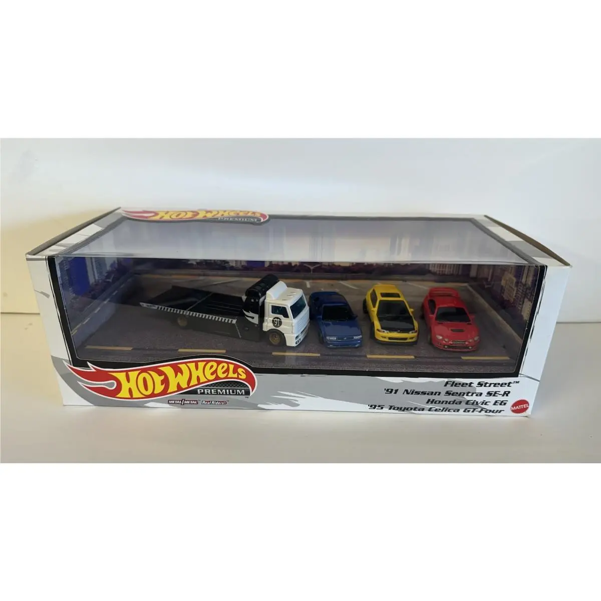 Hot Wheels Premium Set Jdm Tuner Diorama Fleet Street Nissan Honda Toyota