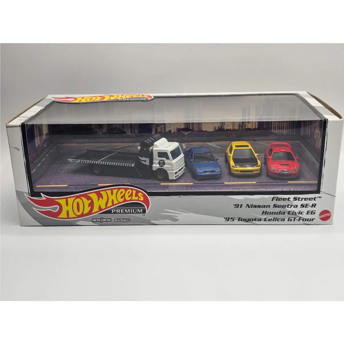 Hot Wheels Premium Fleet Street Real Riders – Nissan Honda Toyota Set