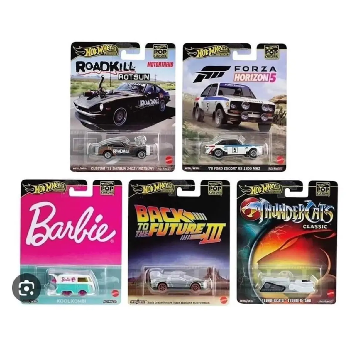 Hot Wheels Pop Culture 2024 5 Car Complete Set A Premium Series Diecast Cars