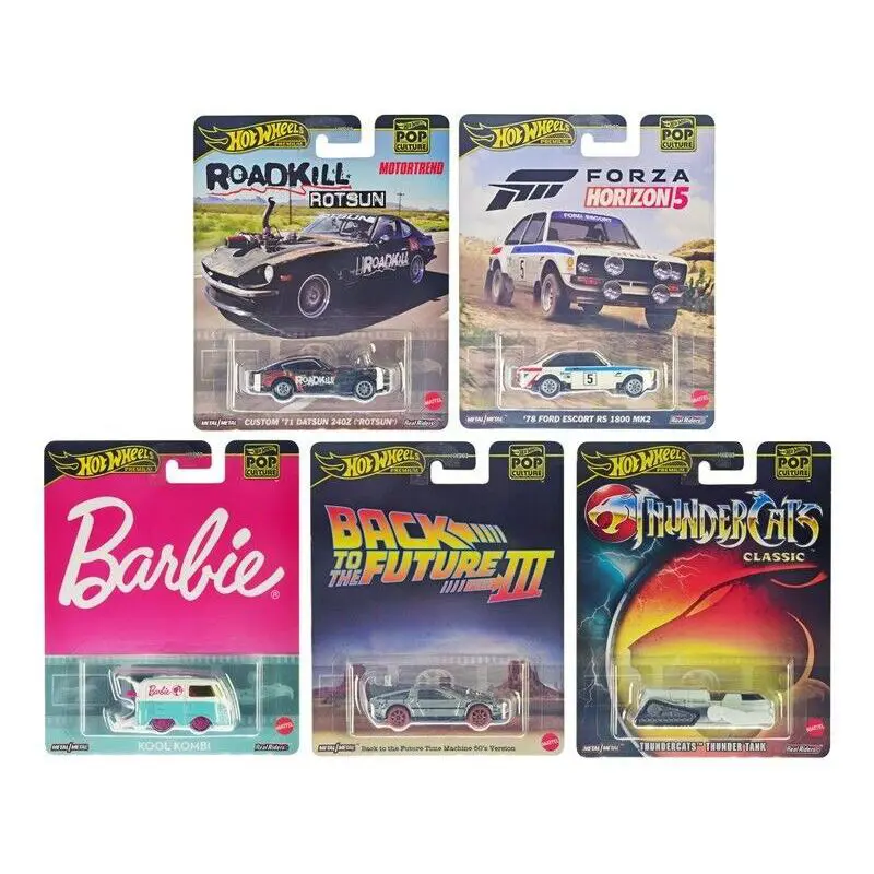 Hot Wheels Pop Culture 2024 5 Piece Set A Premium Series Diecast Model Cars