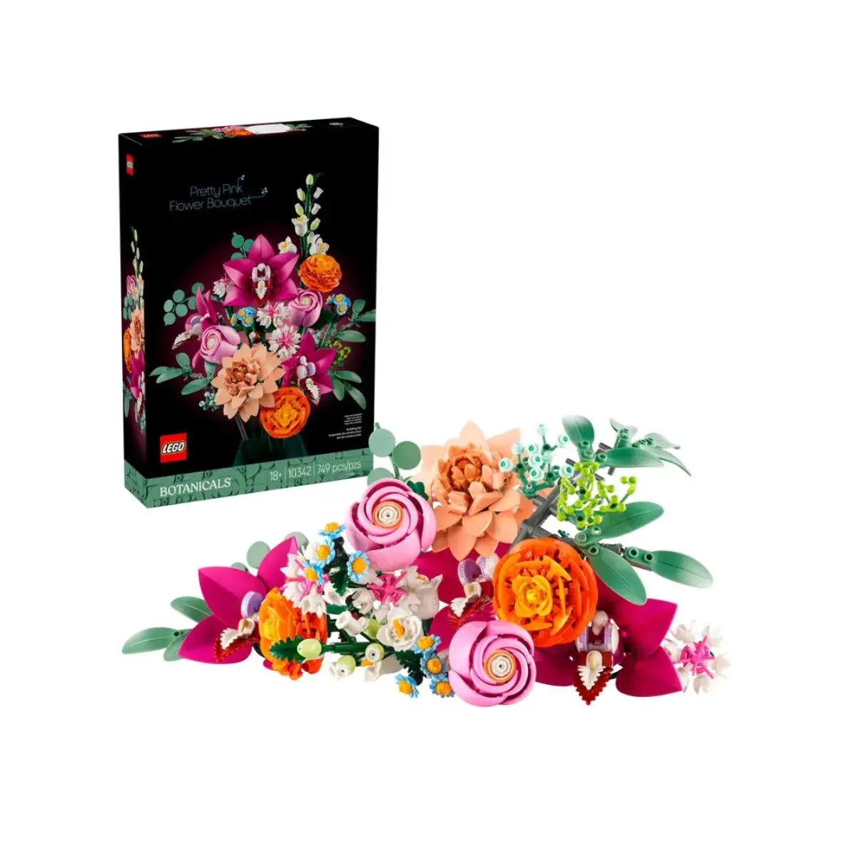 Lego Botanicals Pretty Pink Flower Bouquet Set 10372
