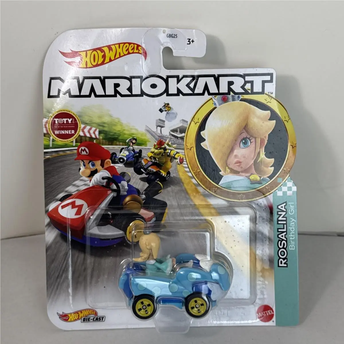 Creased Box Hot Wheels Mario Kart Rosalina Birthday Girl Diecast Car HDB32