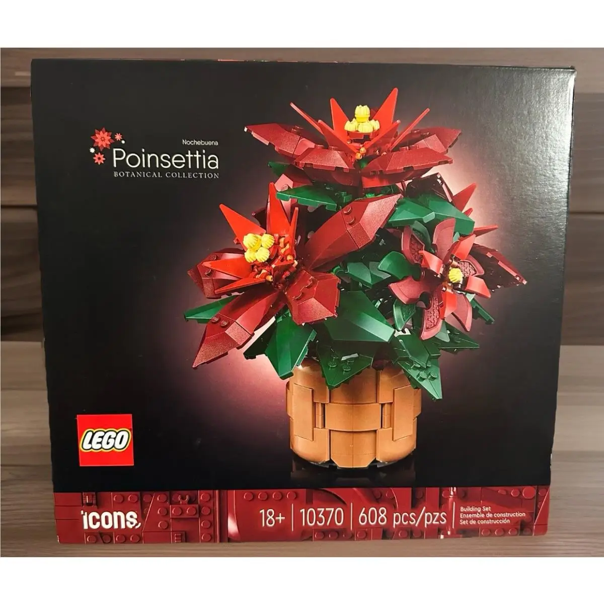 Lego Icons Poinsettia Building Sets For Adults - Artificial Flowers Lego 10370