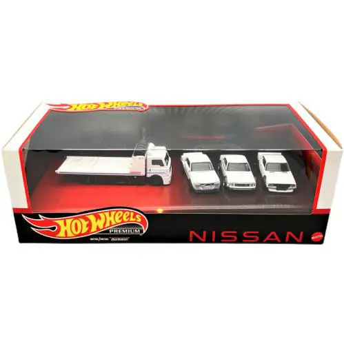 Hot Wheels Premium Diorama Garage Box Set GMH39 Nissan 2023 - White