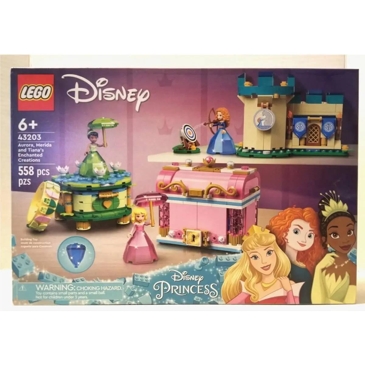 Lego Disney Princess 43203 Aurora Merida and Tiana`s Enchanted Creations