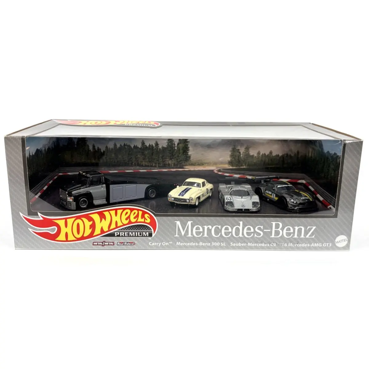 Hot Wheels 2022 Premium Diorama Box Set Mercedes-benz 300 SL C9 `16 Amg GT3