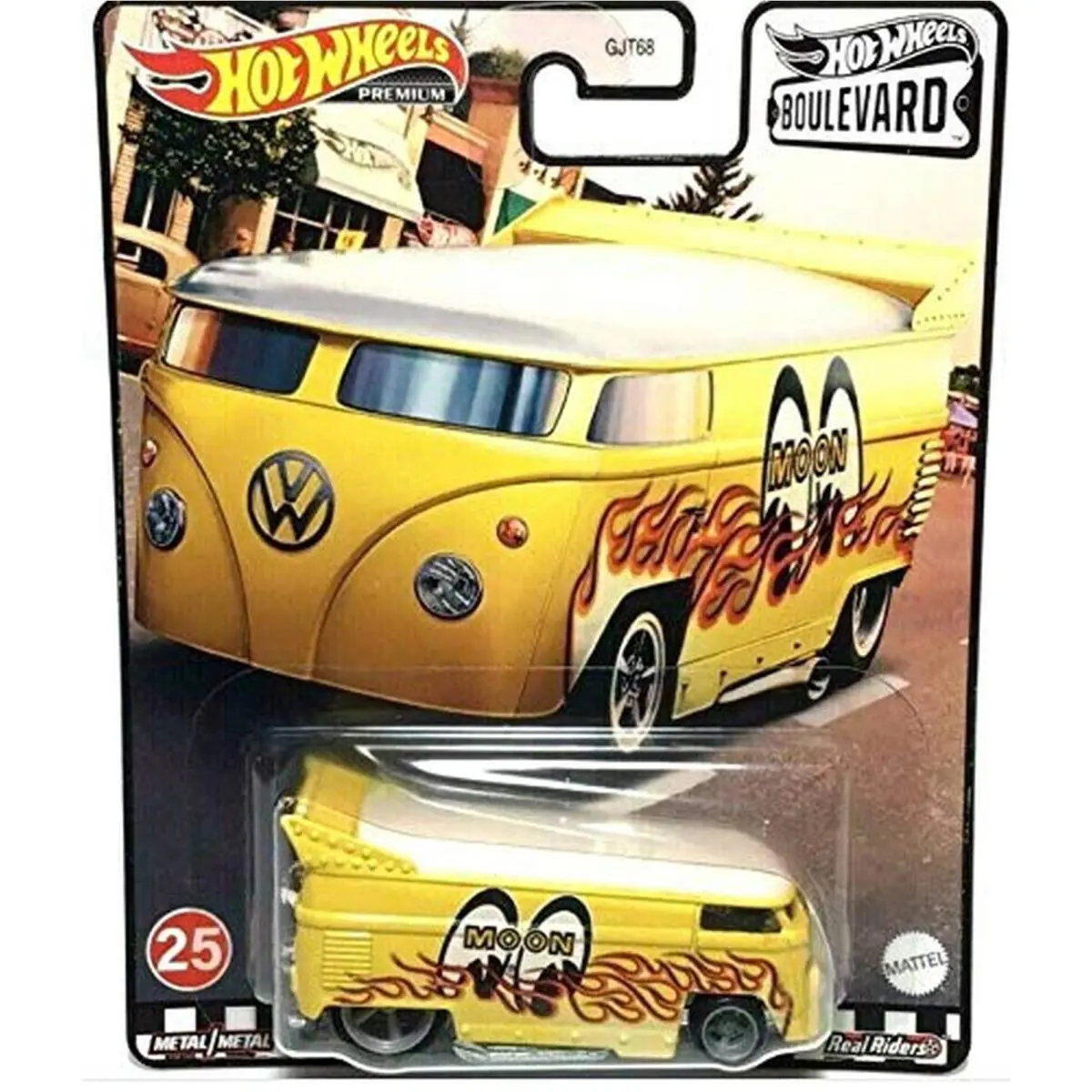 Diecast Hotwheels Volkswagen Drag Bus Yellow 25 2021 Boulevard Series