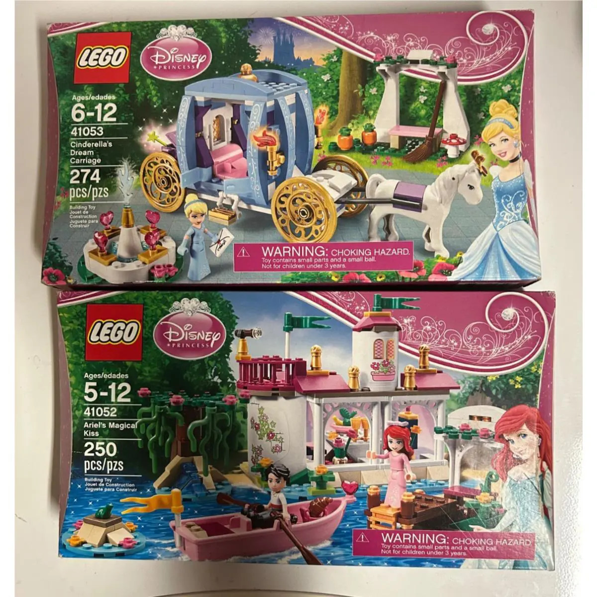 Lego 41052 - 41053 - Disney - Ariel`s Magical Kiss - Cinderella`s Dream Carriage