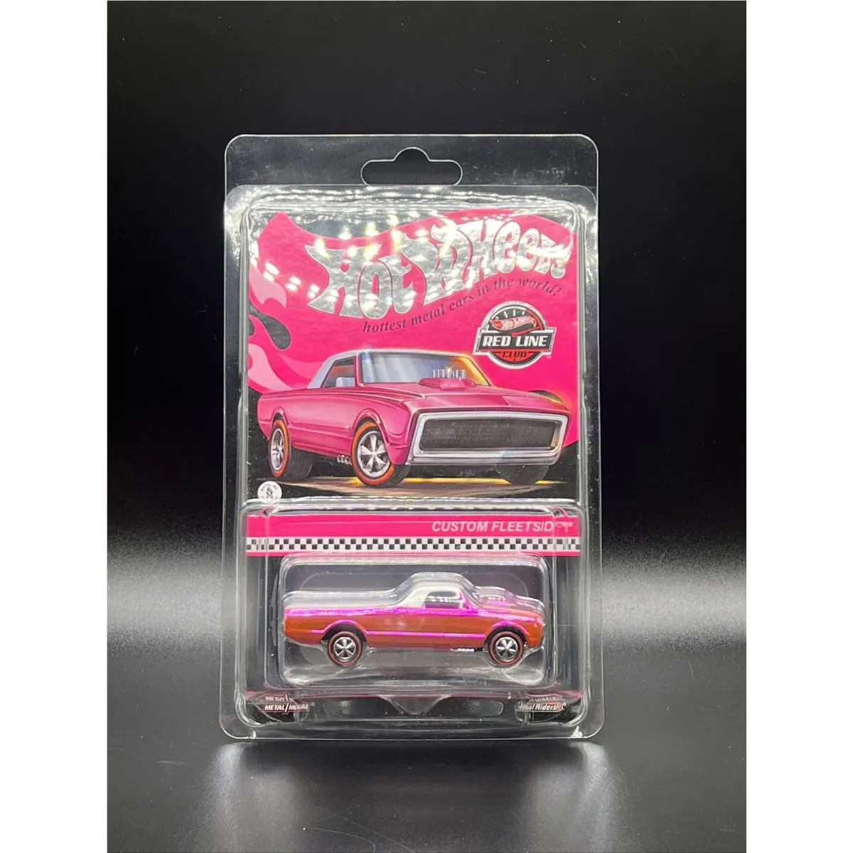 2022 Hot Wheels Red Line Club Rlc Collector Exclusive Custom Fleetside Pink
