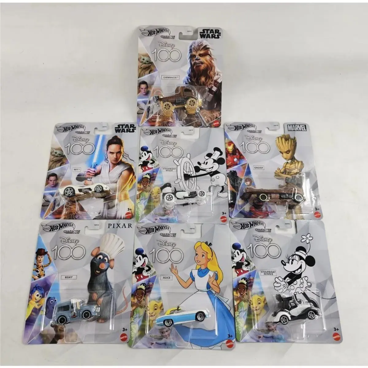 The Hot Wheels Disney 100th 2023 Mix 1 Case 956B Includes 7 Cars