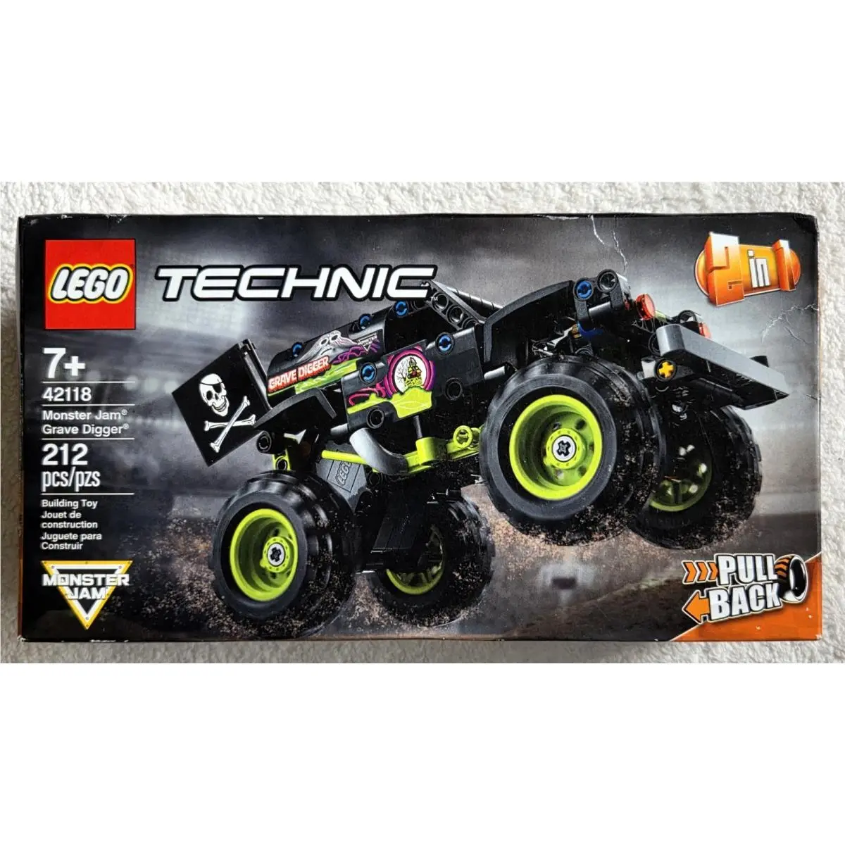Lego Technic Set 42118 Monster Jam Grave Digger 212 Pc