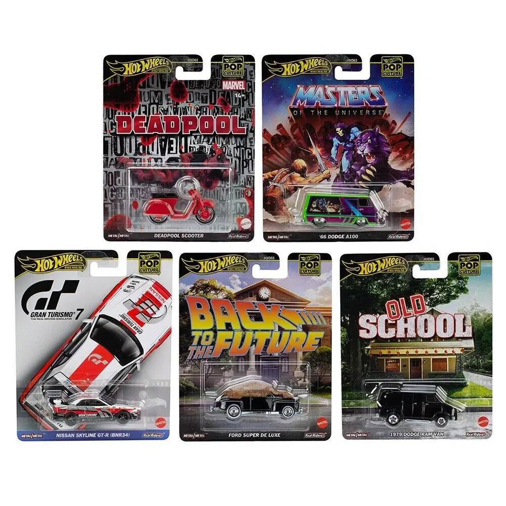 2025 Hot Wheels Pop Culture 5-Car Set Ram Van Skyline Deadpool HXD63-956J-6B