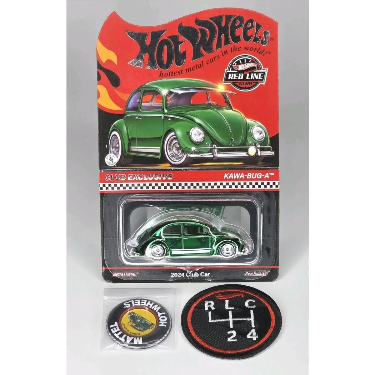 2024 Hot Wheels Rlc Club Exclusive Membership VW Kawa-bug-a with Pin and Patch