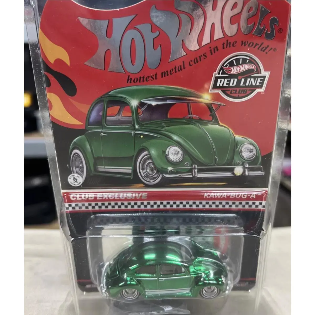 2024 Hot Wheels Rlc Kawa-bug-a Hot Wheels Red Line Club Exclusive w/ Pin + Patch - Green