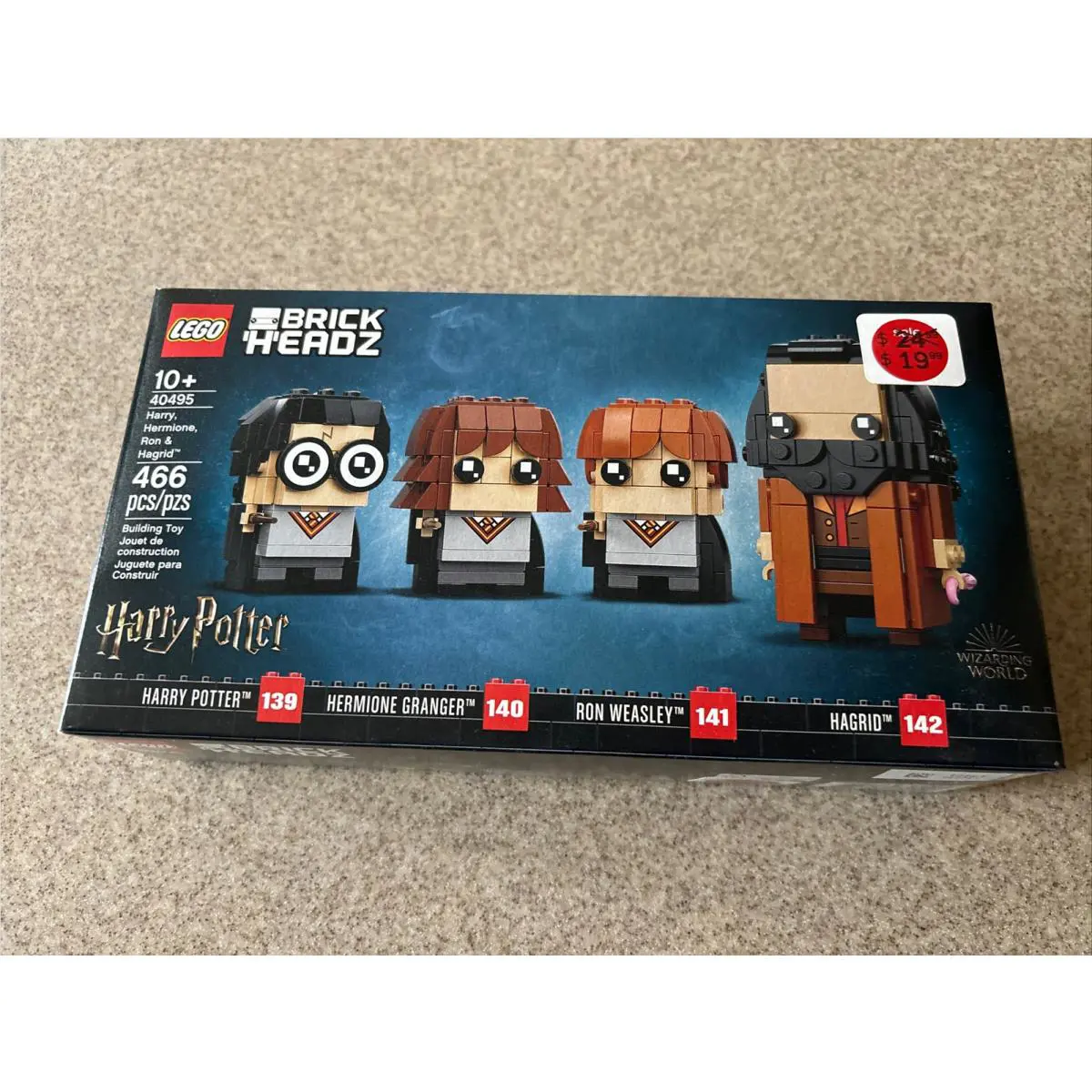Lego Brickheadz Harry Potter Hermoine Granger Ron Weasley Hagrid 40495