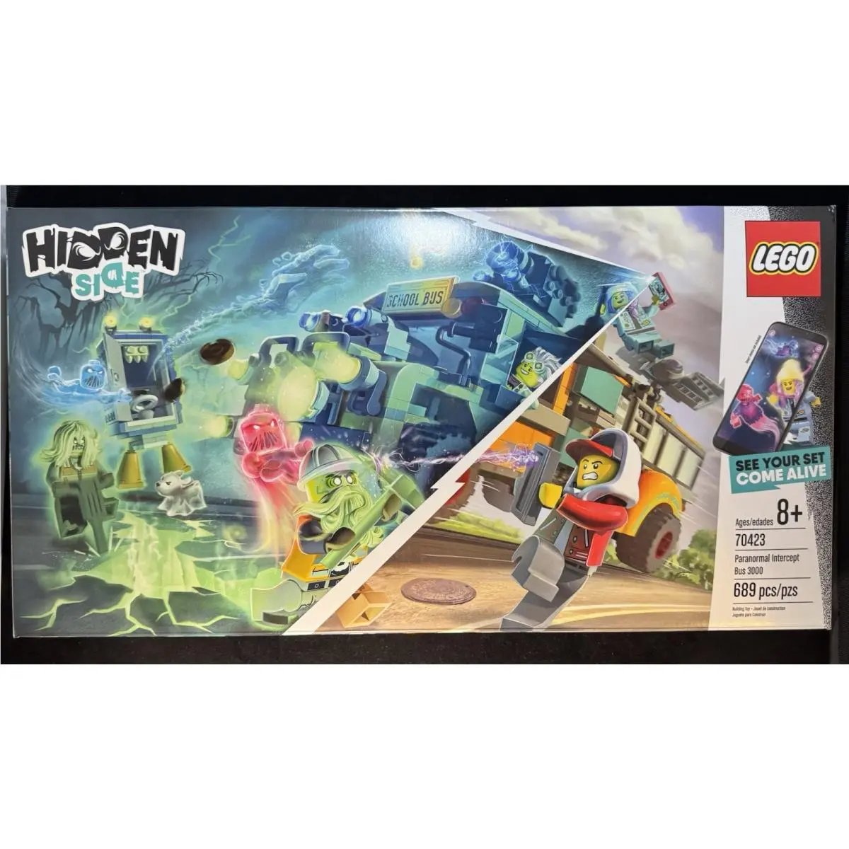 Lego Hidden Side Paranormal Intercept Bus 3000 70423 689pcs App-enabled