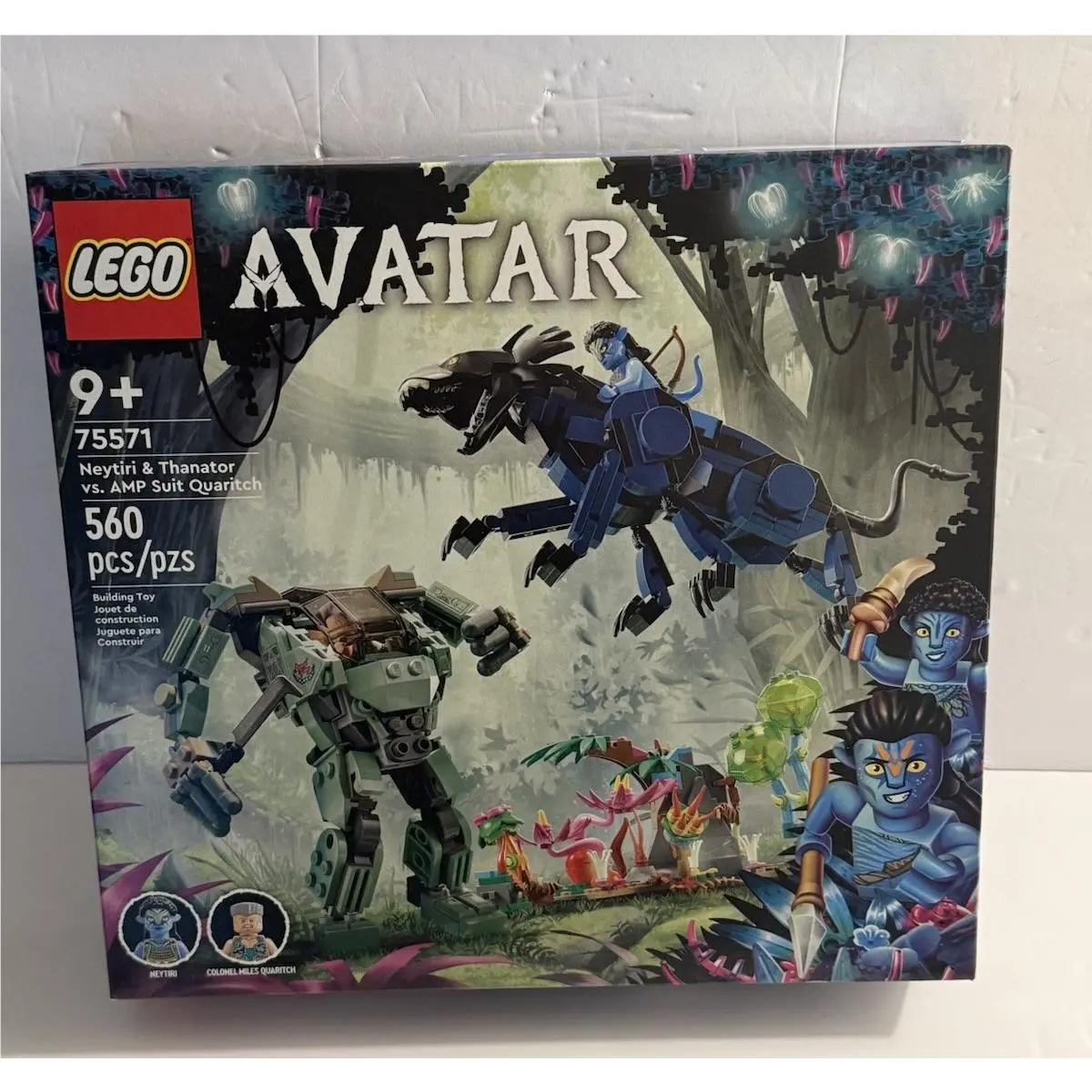 Lego Avatar Neytiri Thanator Vs. Amp Suit Quaritch 75571 with Animal Figures