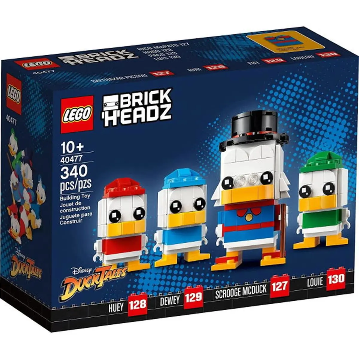 Lego Brickheadz: Disney Ducktales Scrooge Mcduck Huey Dewey Louie 40477