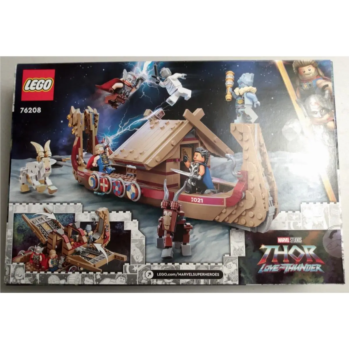 Lego 76208 The Goat Boat Marvel Super Heroes - Thor Love and Thunder 564 Pcs