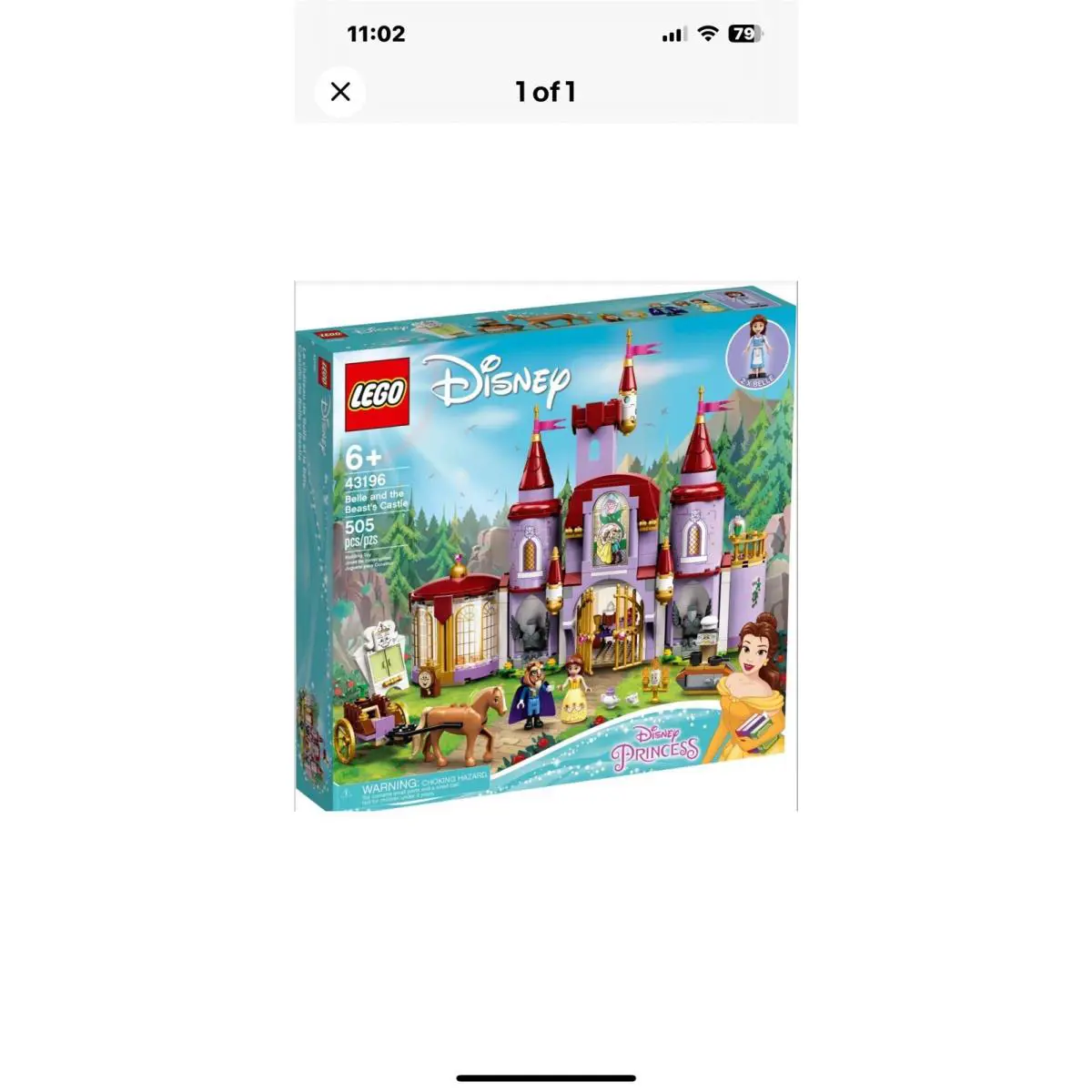 Lego Disney Princess Belle and The Beast`s Castle 43196