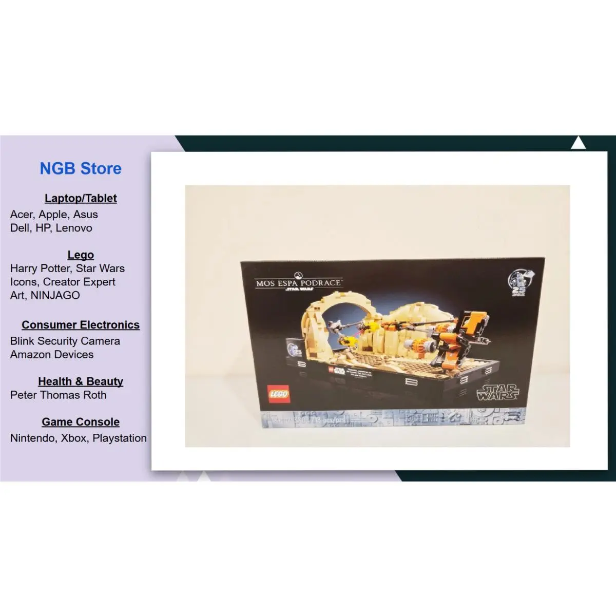 Lego Star Wars: The Phantom Menace Mos Espa Podrace Diorama 75380 US
