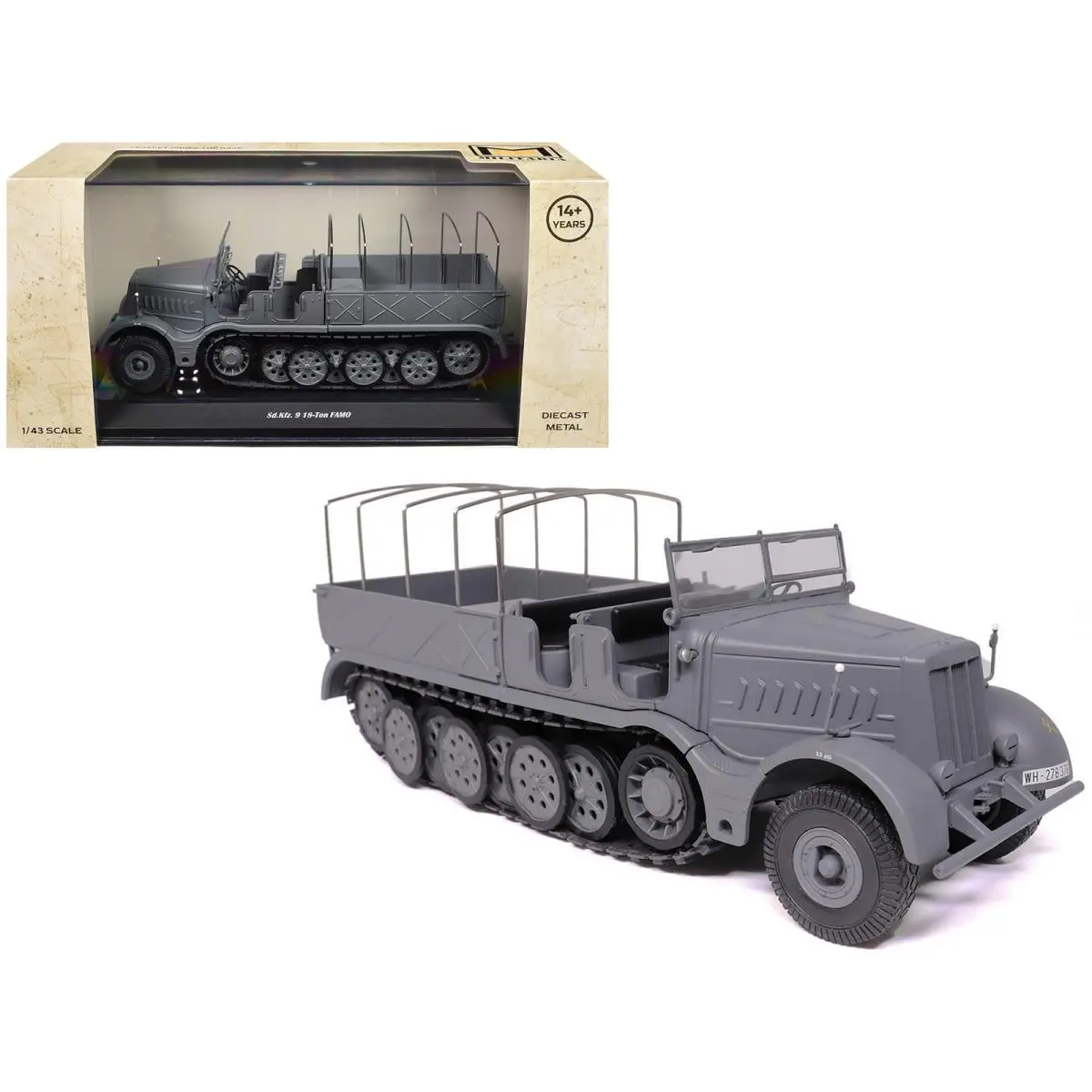 Sd.kfz. 9 18-Ton Famo Afv Gray German Army 1/43