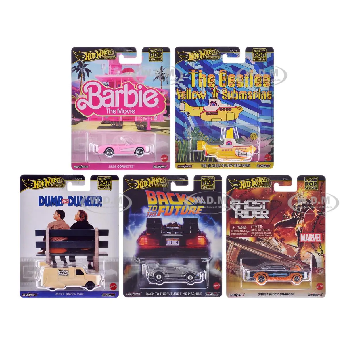 Pop Culture 2025 5 PC Set H Diecast Model Cars BY Hot Wheels HXD63-956 H